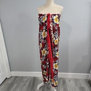 Floral Red and Yellow Women's Sarong